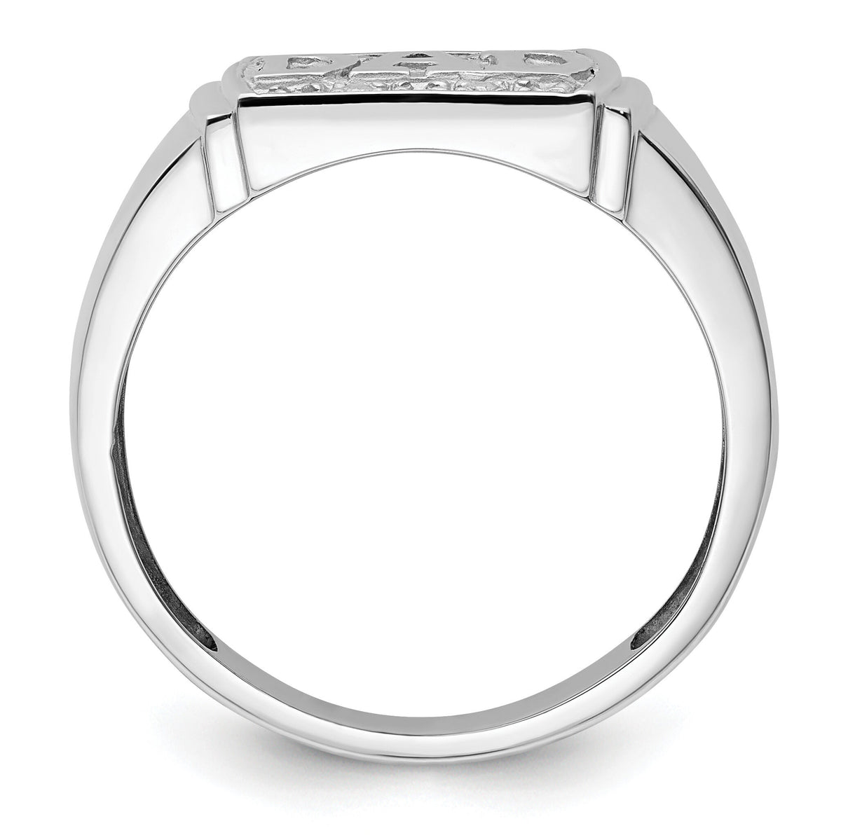 14k White Gold Mens DAD Ring Mounting-RM5847