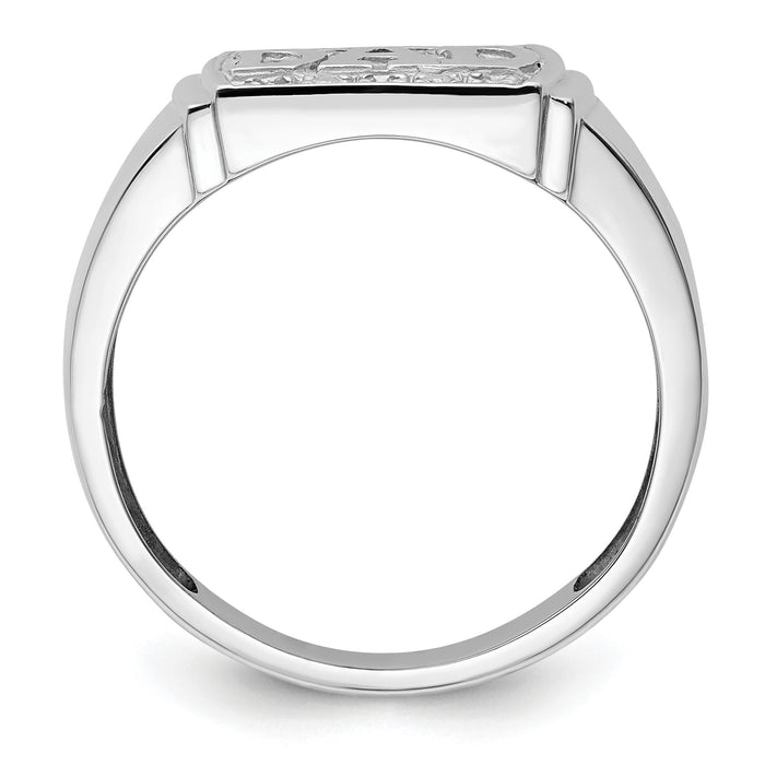 14k White Gold Mens DAD Ring Mounting-RM5847