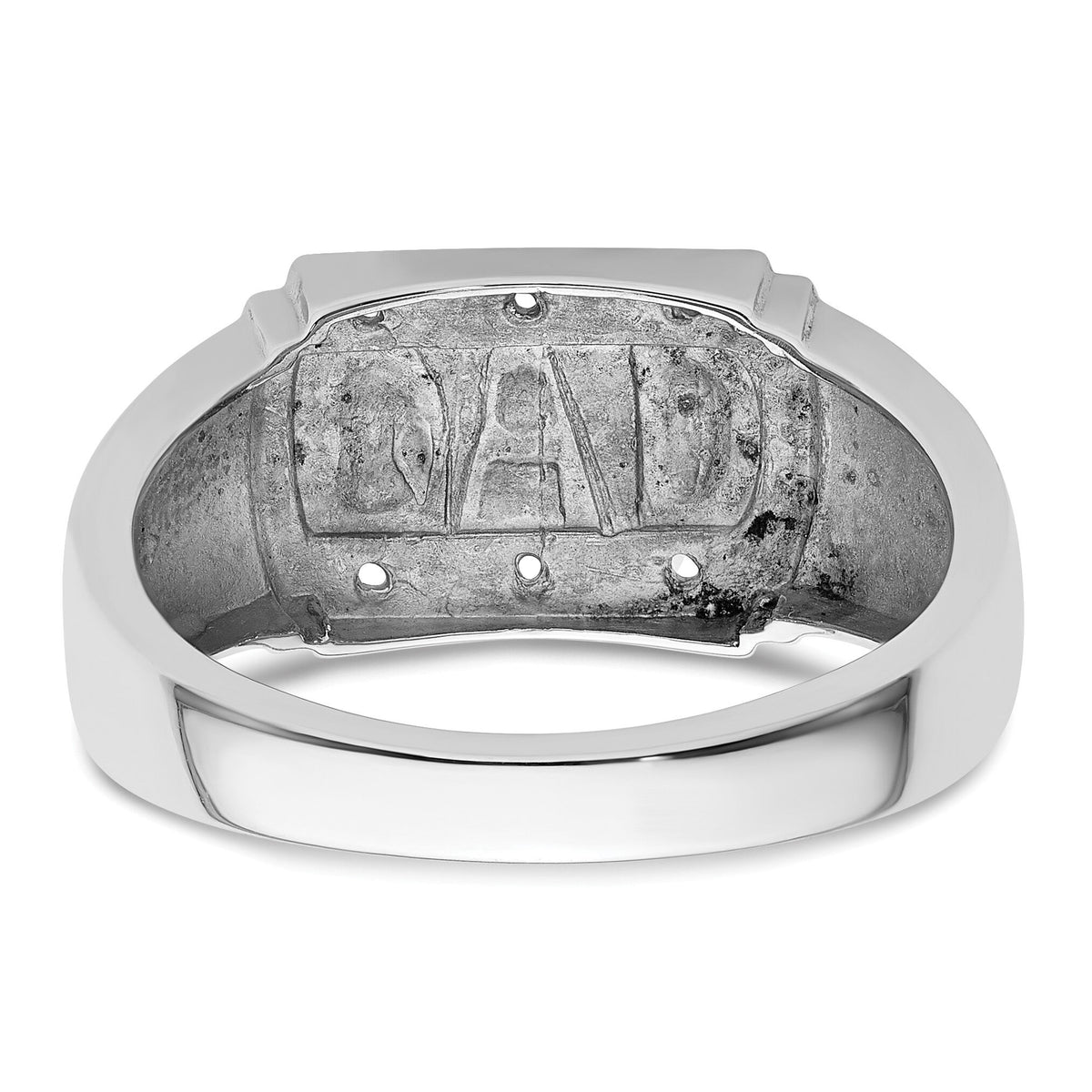 14k White Gold Mens DAD Ring Mounting-RM5847