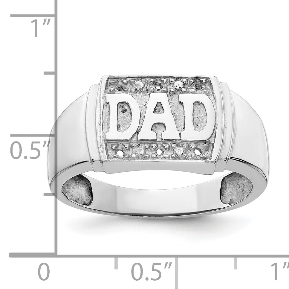 14k White Gold Mens DAD Ring Mounting-RM5847