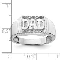 14k White Gold Mens DAD Ring Mounting-RM5847