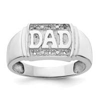 14k White Gold Mens DAD Ring Mounting-RM5847