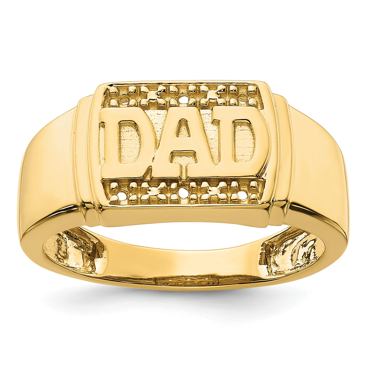 14k Polished Mens DAD Ring Mounting-RM5847-004-Y