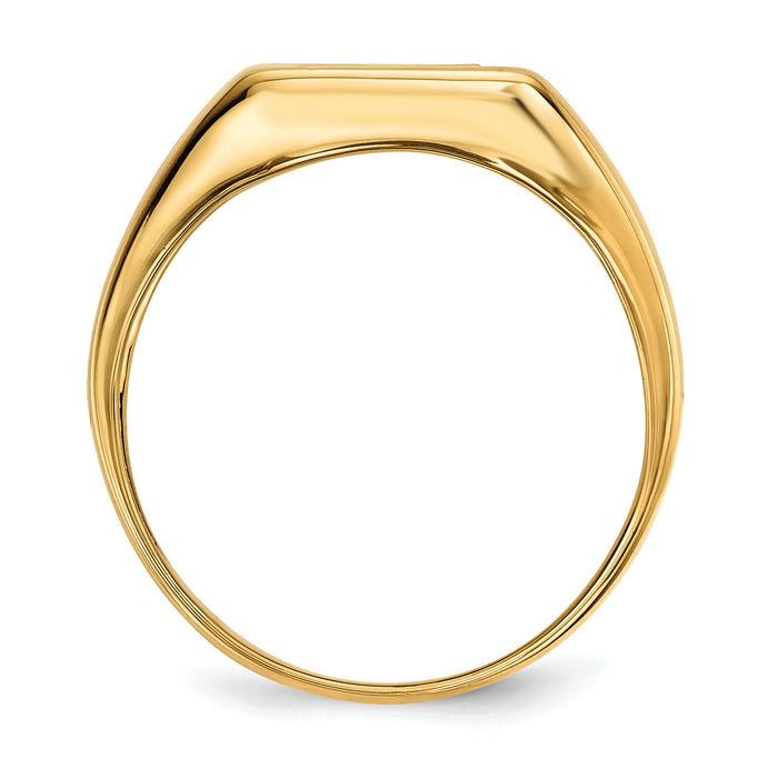 14k Onyx and Diamond Cross Mens Ring-RM5848
