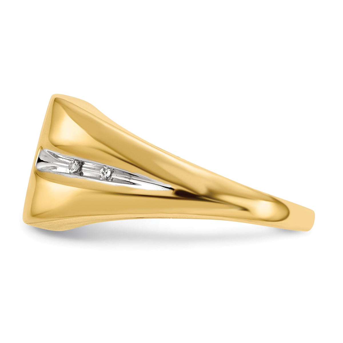 14k Onyx and Diamond Cross Mens Ring-RM5848
