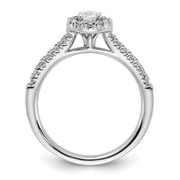 14kw Lab Grown Diamond VS+ F+ 1/4 ctw Round Halo Engagement Ring Se-RM5926E