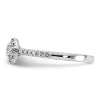 14kw Lab Grown Diamond VS+ F+ 1/4 ctw Round Halo Engagement Ring Se-RM5926E