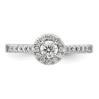 14kw Lab Grown Diamond VS+ F+ 1/4 ctw Round Halo Engagement Ring Se-RM5926E