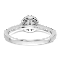 14kw Lab Grown Diamond VS+ F+ 1/4 ctw Round Halo Engagement Ring Se-RM5926E
