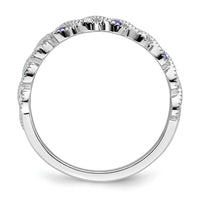 14k White Gold Tanzanite and Diamond Twist Band-RM6050