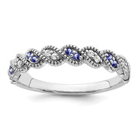 14k White Gold Tanzanite and Diamond Twist Band-RM6050