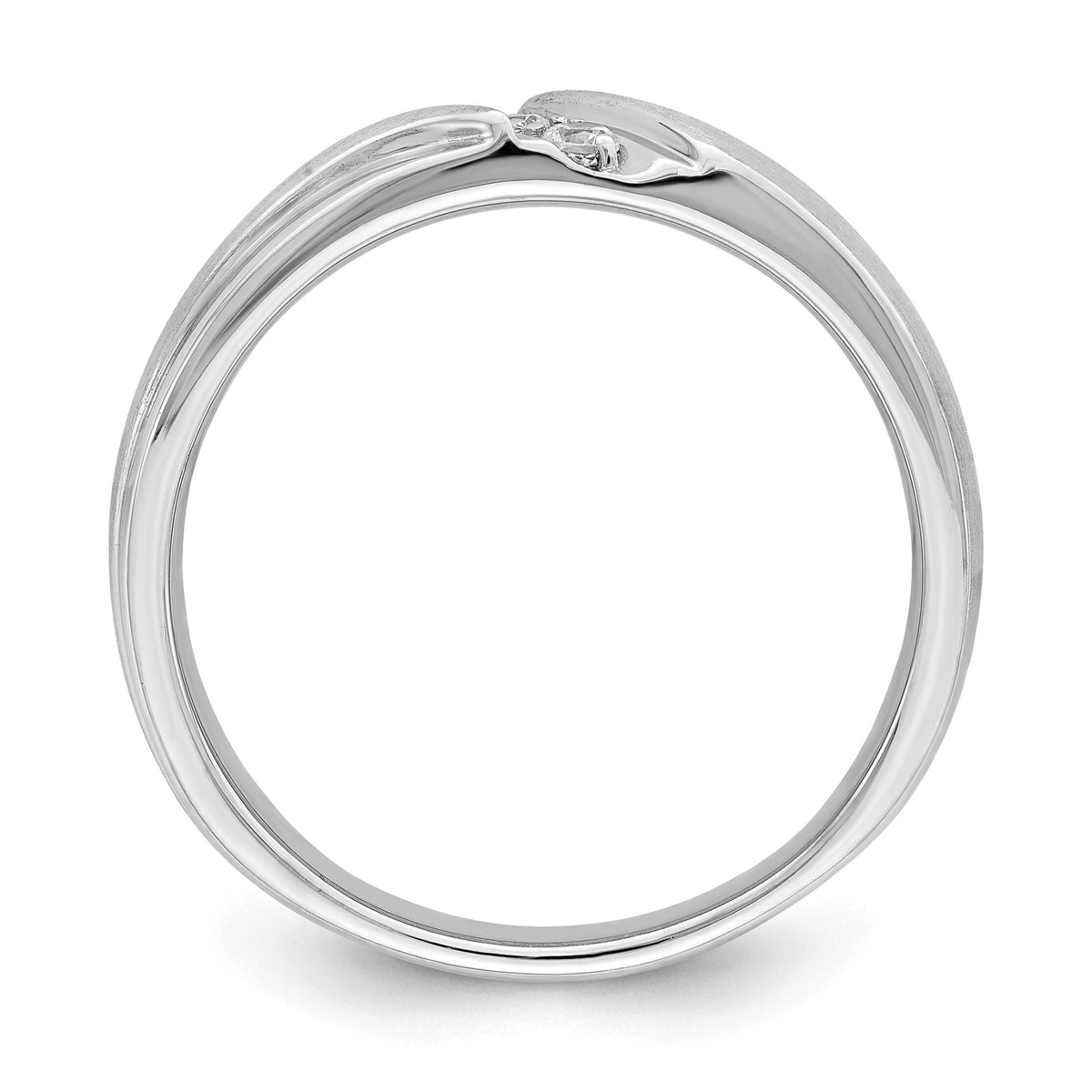14k White Gold Diamond Men's Band-RM6101B