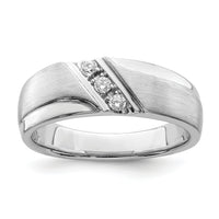 14k White Gold Diamond Men's Band-RM6101B