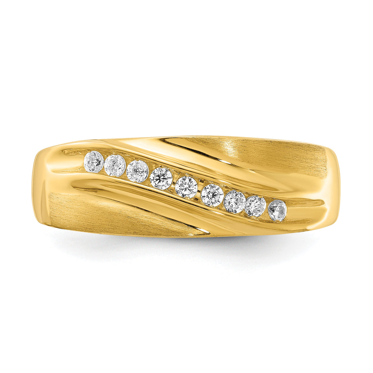 14k Diamond Men's Band : Satin E/W-RM6110B