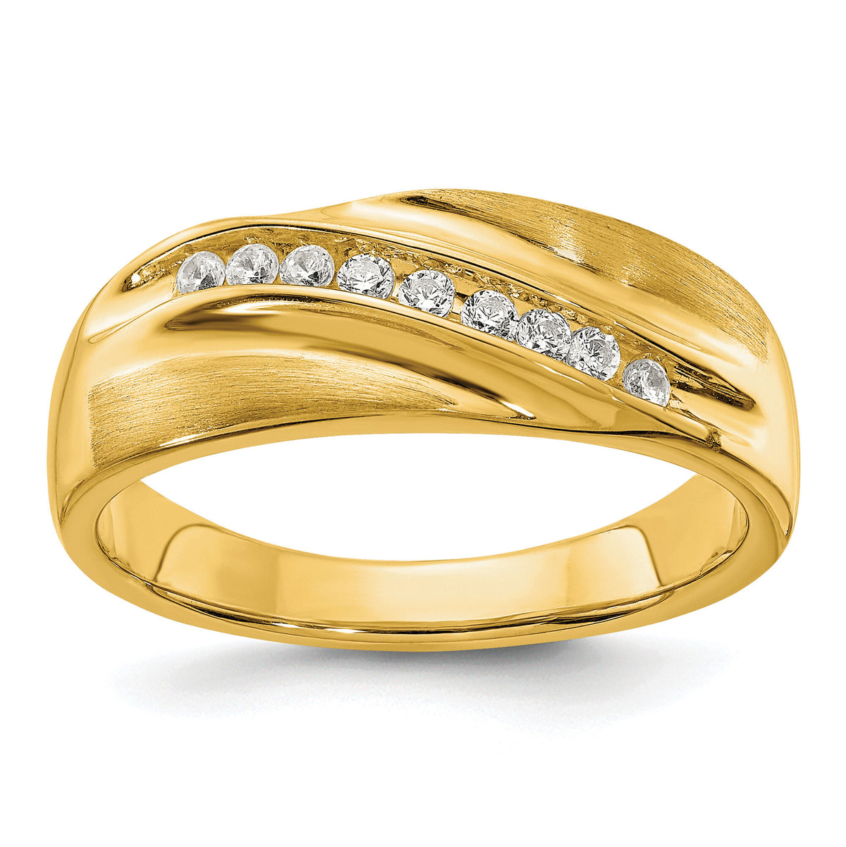 14k Diamond Men's Band : Satin E/W-RM6110B