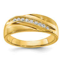 14k Diamond Men's Band : Satin E/W-RM6110B
