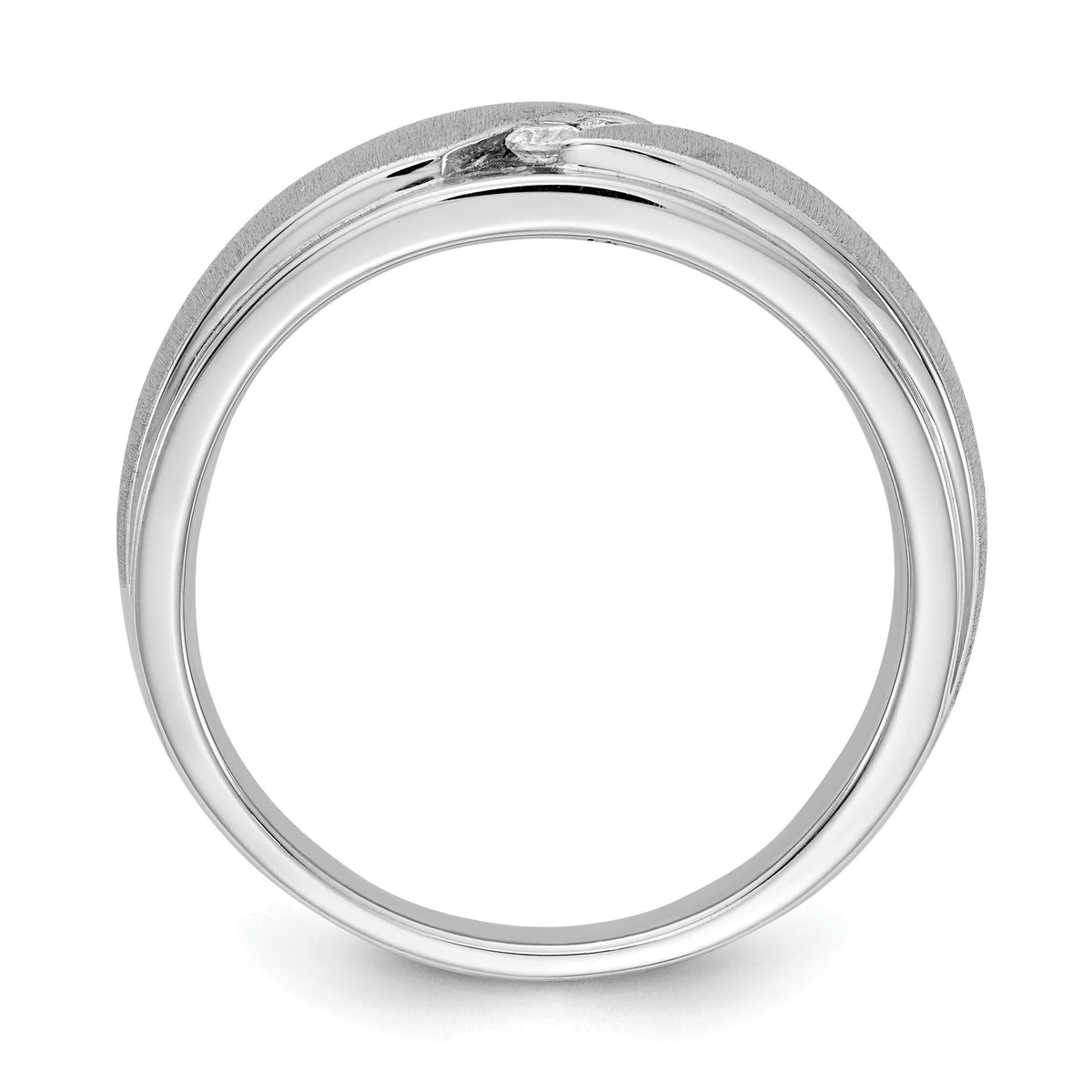 14k White Gold Diamond Men's Band-RM6111B