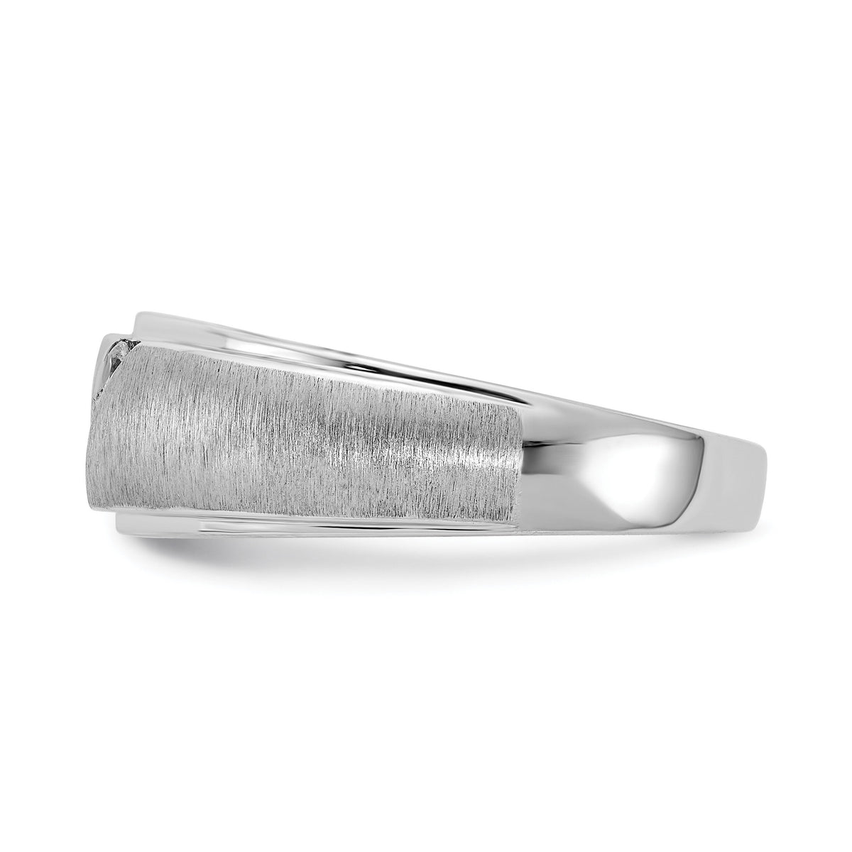 14k White Gold Diamond Men's Band-RM6111B