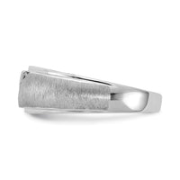 14k White Gold Diamond Men's Band-RM6111B