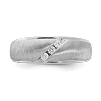 14k White Gold Diamond Men's Band-RM6111B