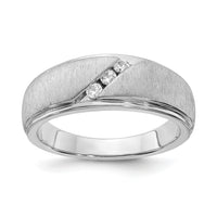 14k White Gold Diamond Men's Band-RM6111B