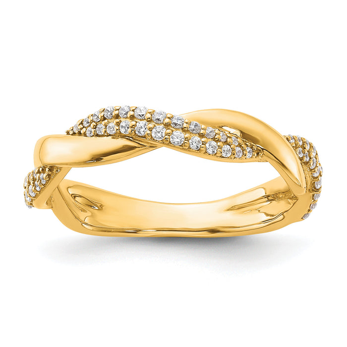 14K Polished Diamond Fashion Ring-RM6169