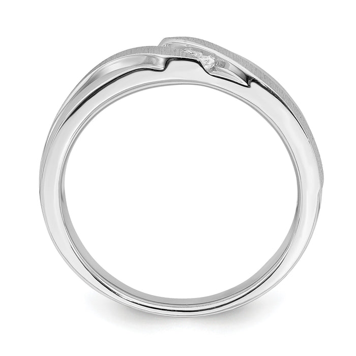 14k White Gold Men's Diamond Band-RM6403B