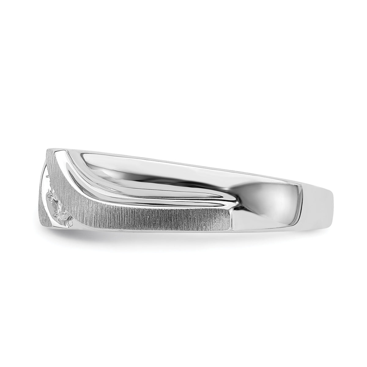 14k White Gold Men's Diamond Band-RM6403B