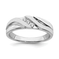 14k White Gold Men's Diamond Band-RM6403B