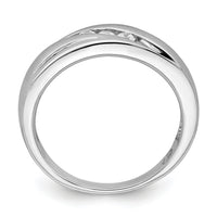 14k White Gold Men's Diamond Bridal Band-RM6408B