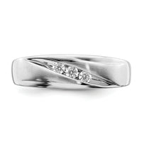 14k White Gold Men's Diamond Bridal Band-RM6408B