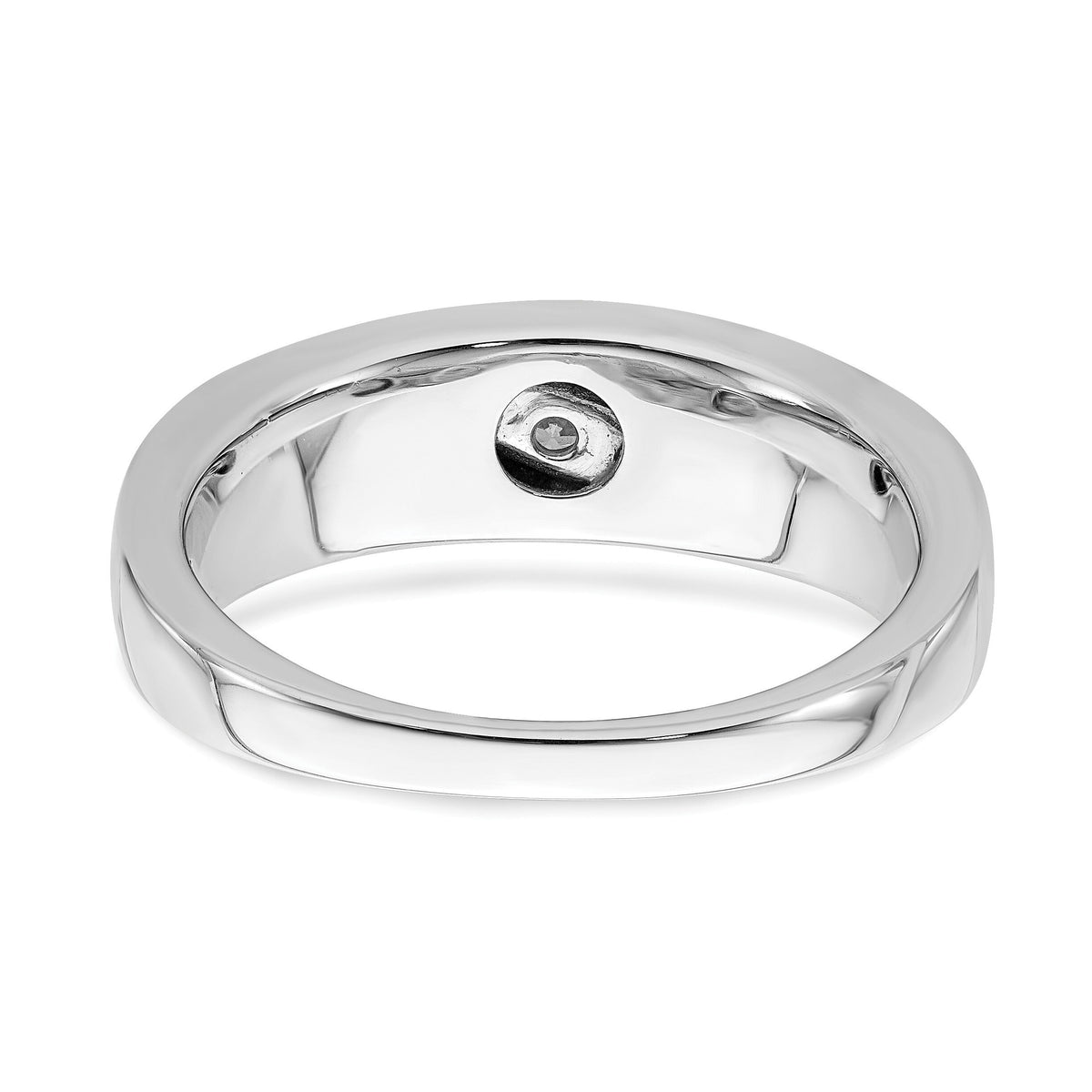 14k White Gold Men's Diamond Bridal Band-RM6408B