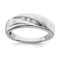 14k White Gold Men's Diamond Bridal Band-RM6408B