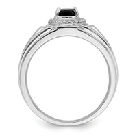 14k Onyx and Diamond Mens Ring-RM6665