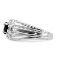 14k Onyx and Diamond Mens Ring-RM6665