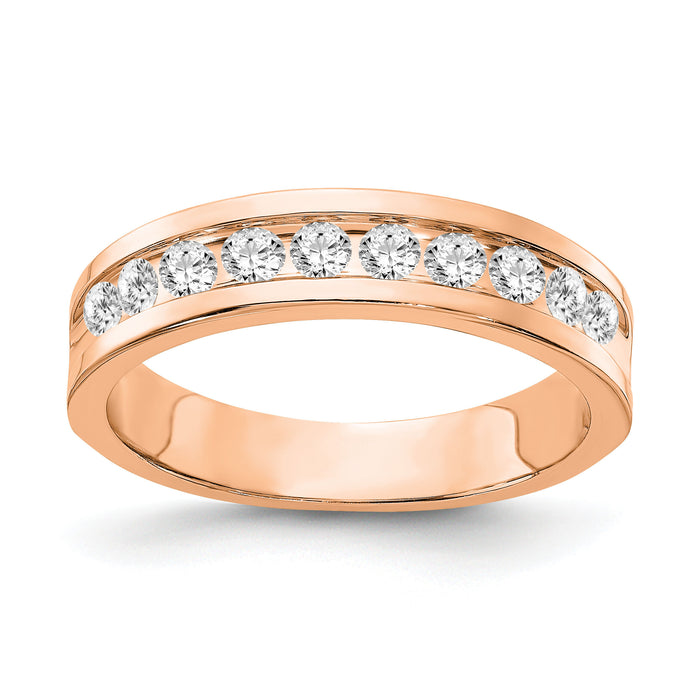10K Rose 10-2.9mm Stone Tapered Channel Band Mtg-RM6768B