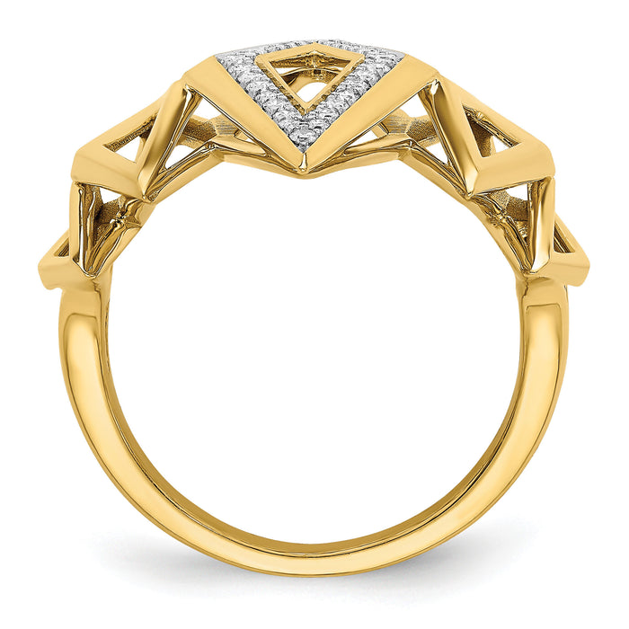 14k Polished Fancy Geometric Diamond Ring-RM6823