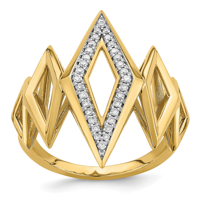 14k Polished Fancy Geometric Diamond Ring-RM6823