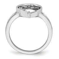 14k White Gold Polished Teardrop Diamond Ring-RM6829