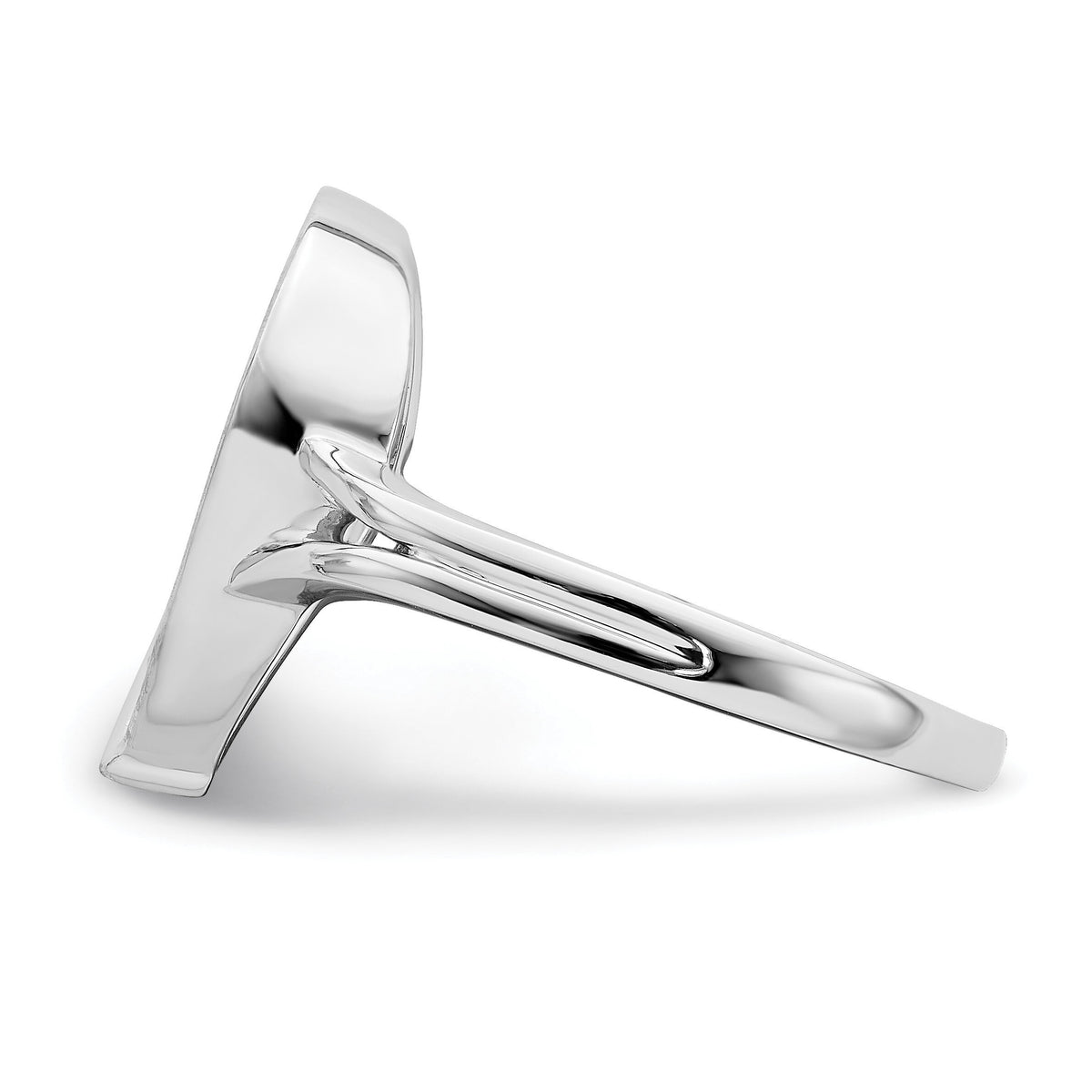 14k White Gold Polished Teardrop Diamond Ring-RM6829