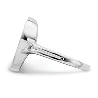 14k White Gold Polished Teardrop Diamond Ring-RM6829