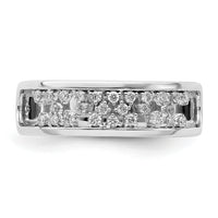 14k White Gold Polished Fancy Diamond Band-RM6830