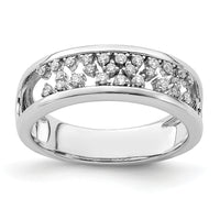 14k White Gold Polished Fancy Diamond Band-RM6830
