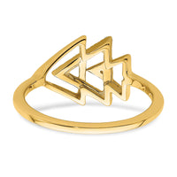 14k Polished Triple Triangle Diamond Ring-RM6834