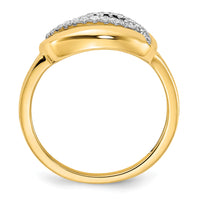 14k Polished Diamond Oval Ring-RM6890