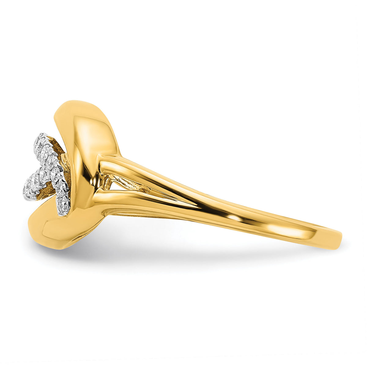 14k Polished Diamond Oval Ring-RM6890