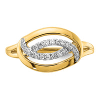 14k Polished Diamond Oval Ring-RM6890