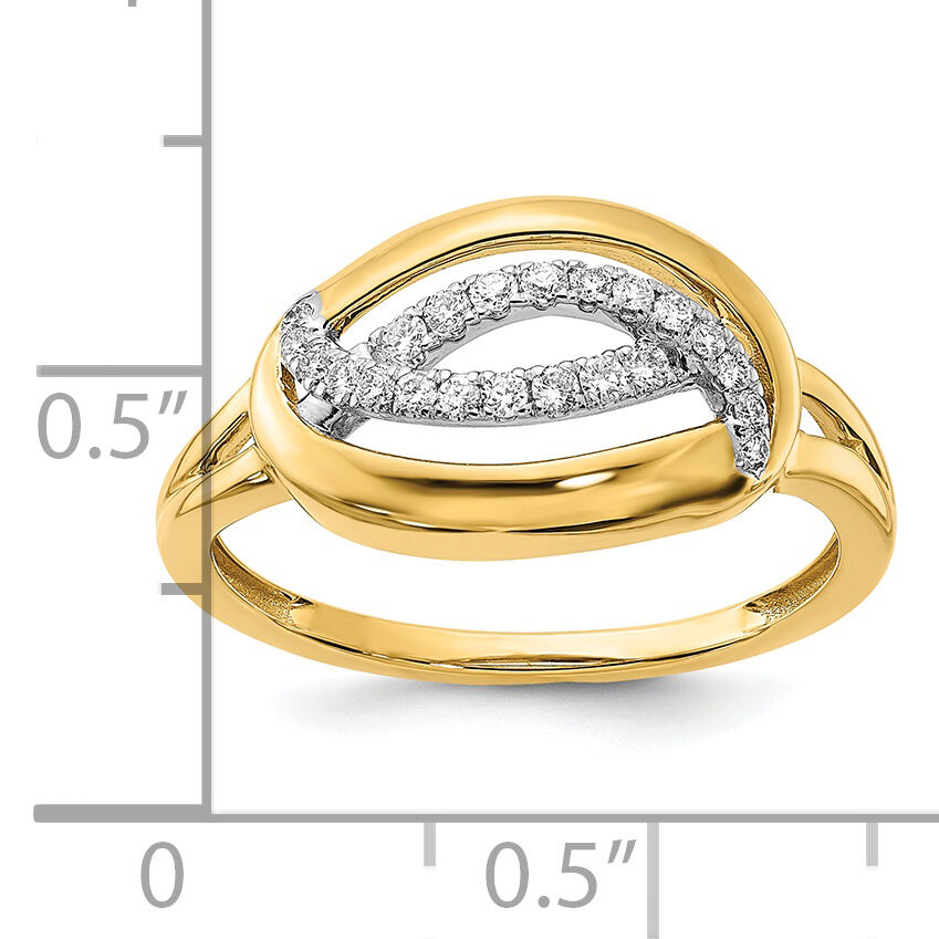 14k Polished Diamond Oval Ring-RM6890