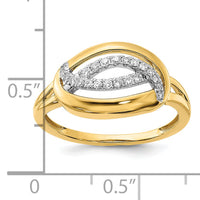 14k Polished Diamond Oval Ring-RM6890