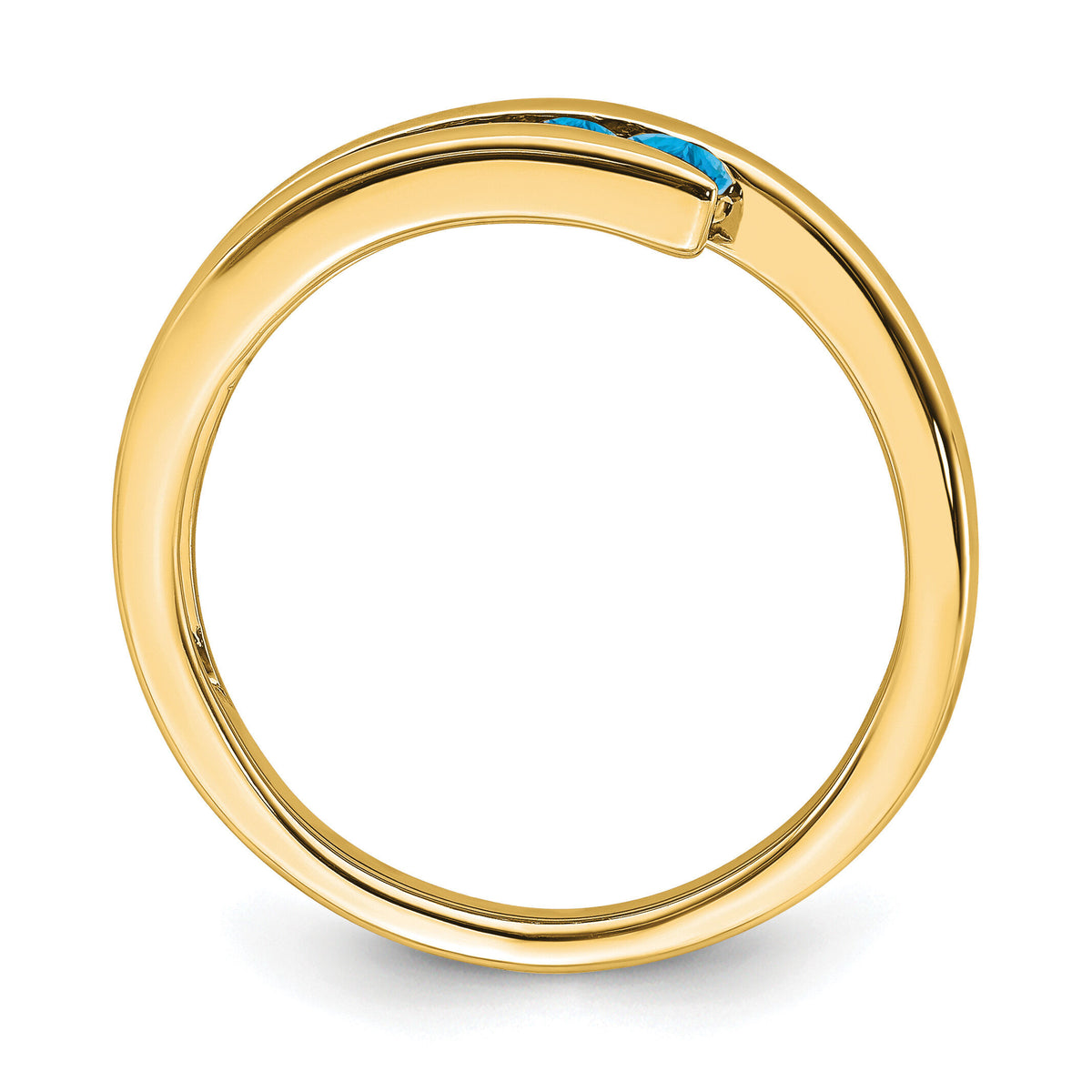 14k Blue Topaz 4-stone Ring-RM7112